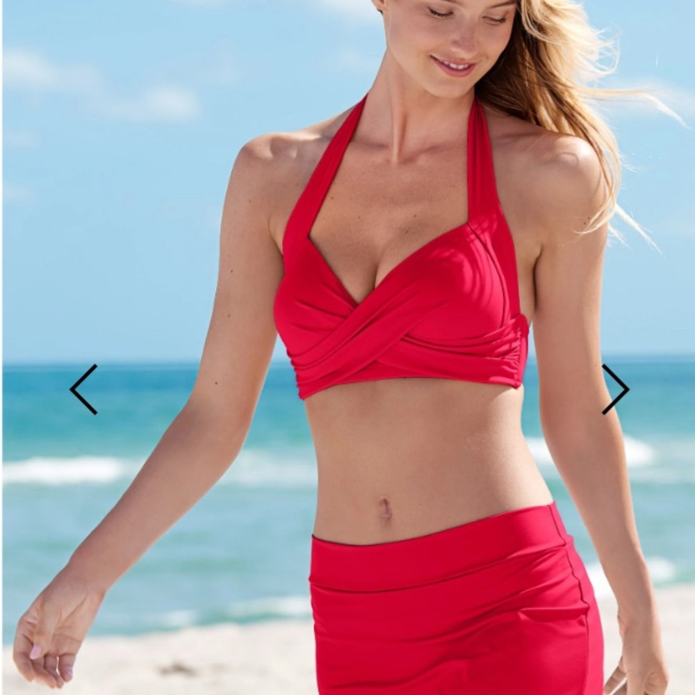 Venus Swimwear— Women’s Nylon/Spandex Red Aruba Swim Skirt Bottom